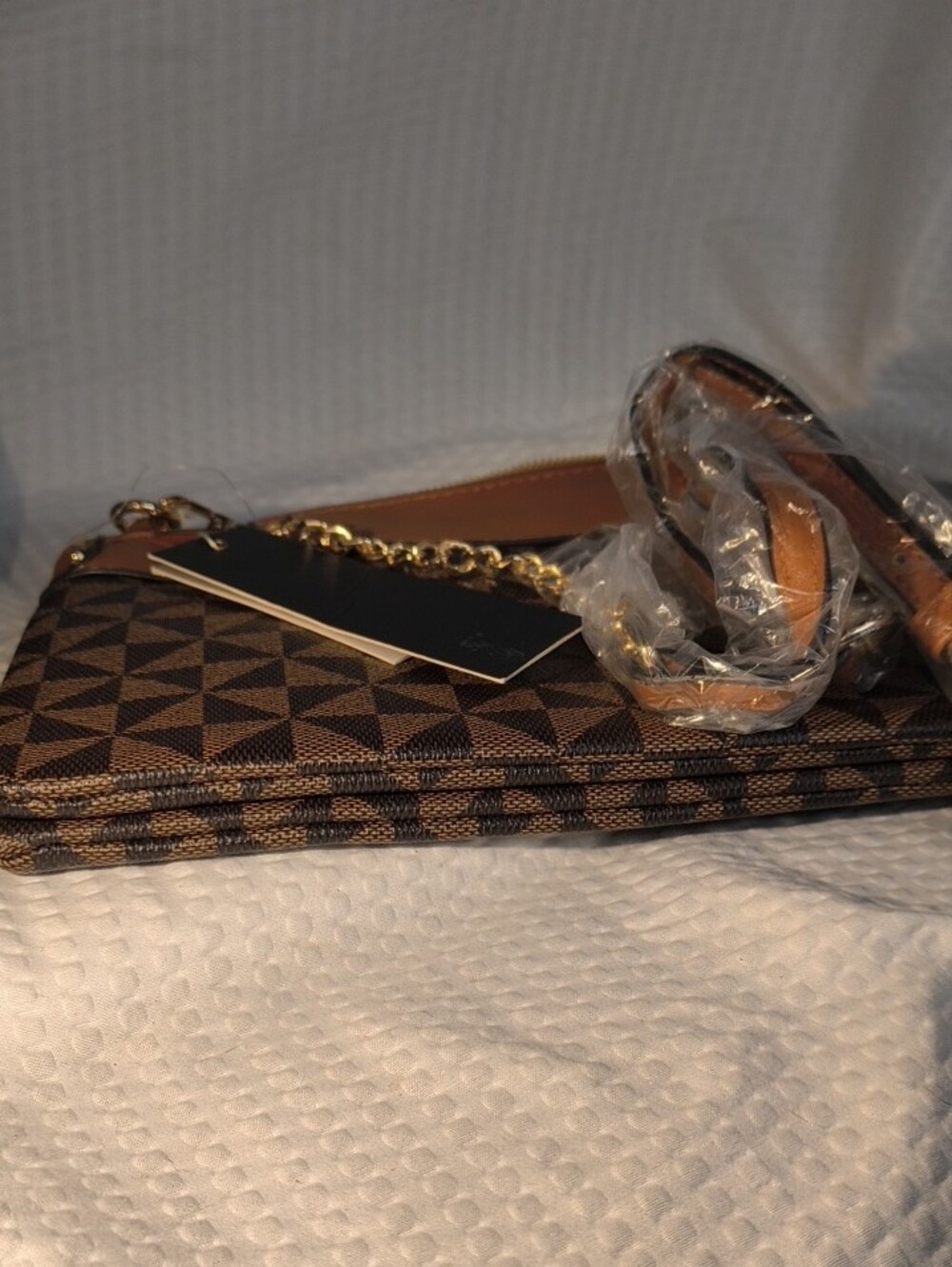 Atrie Brown Patterned Crossbody Bag NWT - Picture 10 of 10
